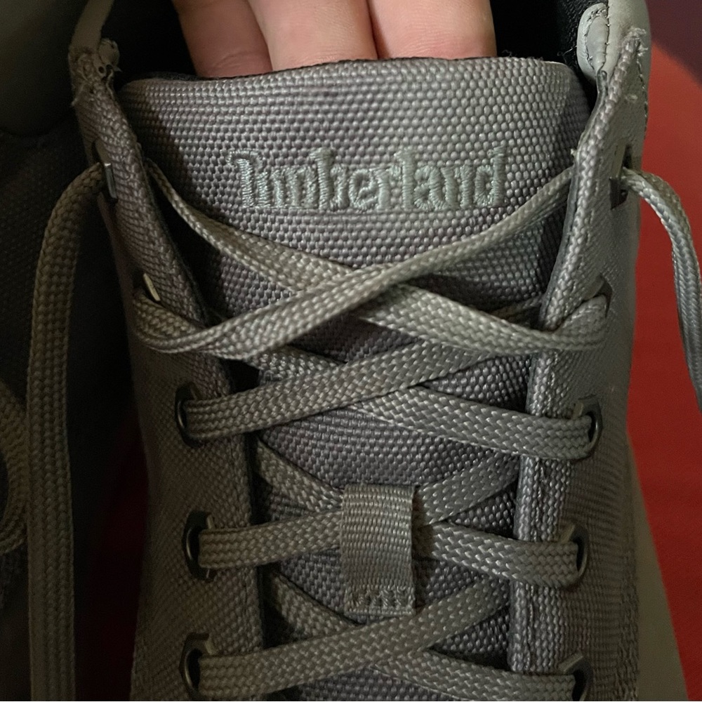Grey Timberland boots, 11.5, worn a couple times but in fair condition